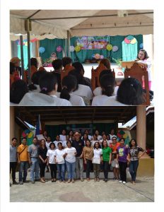 Dir. Tapispisan (upper photo) congratulates the SLP  graduates along with Piat, Cagayan Mayor Carmelo O. Villacete (lower photo,center, with hat). 
