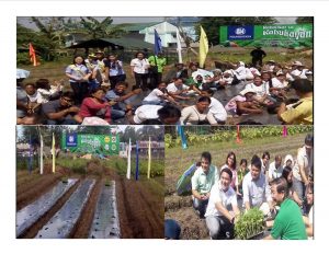 Cauayan City, Isabela Mayor Bernard Faustino M. Dy (right photo,center, in white shirt) joins SLP program-participants in launching Kabalikat Sa Kabuhayan Farmers Training Program,  together with DSWD FO 02 SLP RPC Nena Mayo, representatives from SM Foundation, Harbest Agribusiness and Isabela State University.